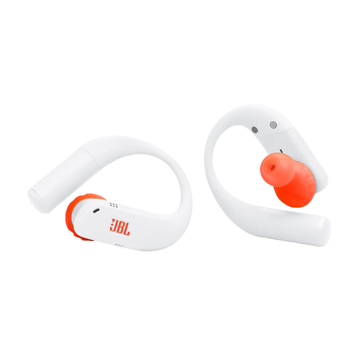 JBL Endurance Peak 4 | Écouteurs intra-auriculaire - TwistLock  - Blanc/Orange | 03 | Sonxplus Val des Sources
