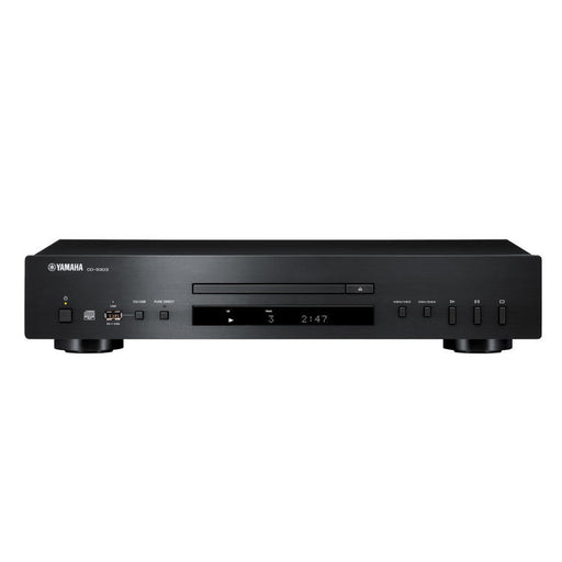 Yamaha CD-S303 | Lecteur CD - Haute qualité - Prise USB - Pure Direct - Intelligent Digital Servo - Noir - Vue devant | Sonxplus 