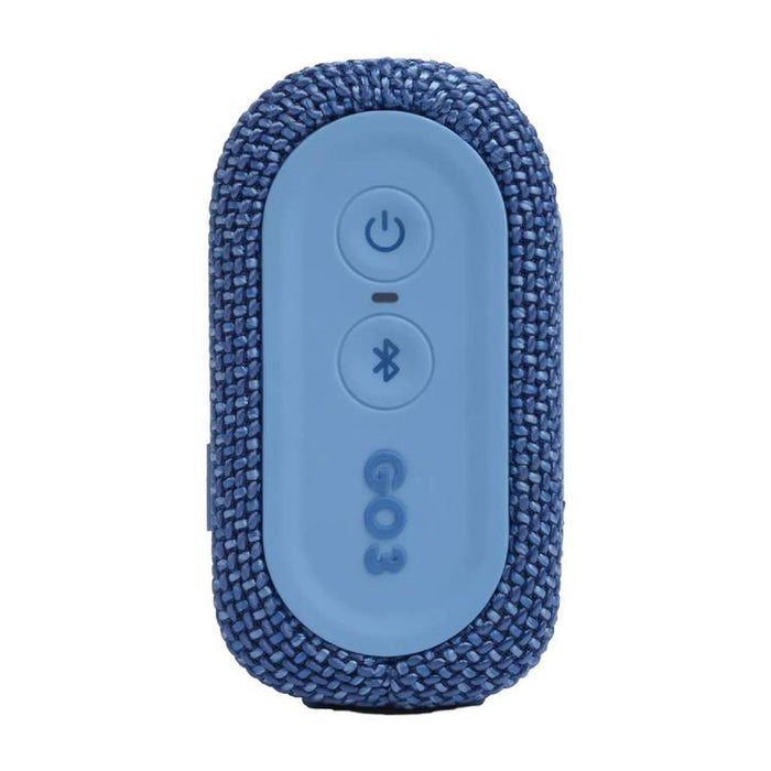 JBL Go 3 Eco | Mini Haut-parleur - Ultra-portable - Bluetooth - IP67 - Bleu-SONXPLUS.com