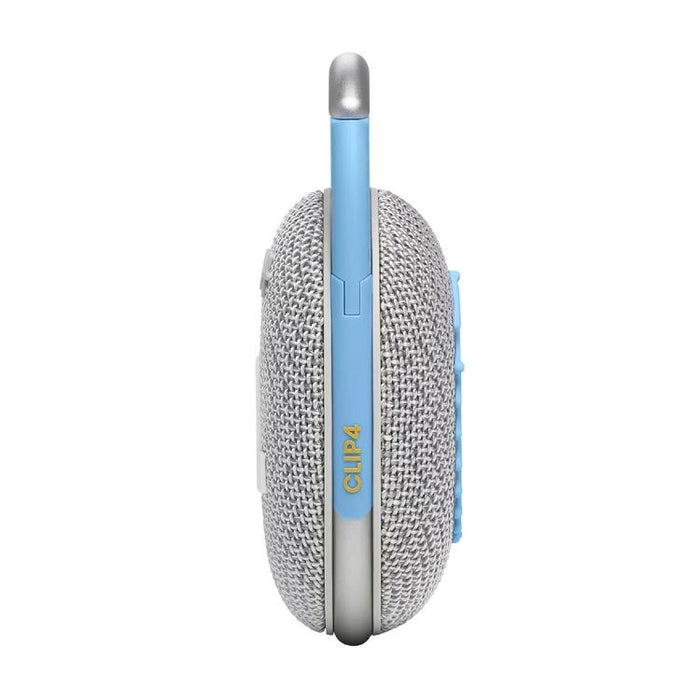 JBL Clip 4 Eco | Haut-parleur - Ultra-portable - Étanche - Bluetooth - Mousqueton intégré - Blanc-SONXPLUS.com