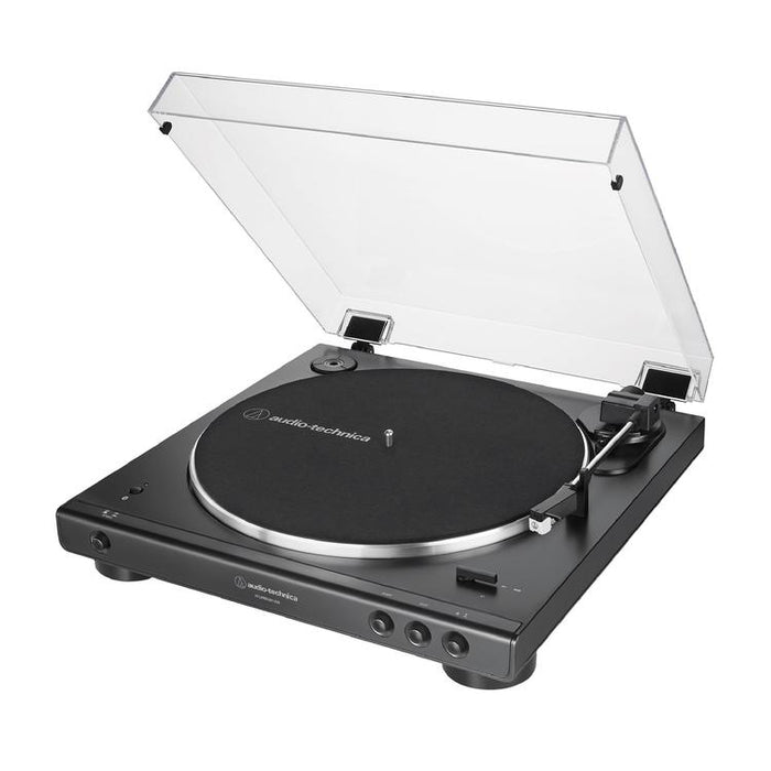 Audio Technica AT-LP60XBT-USB-BK | Table tournante Stéréo - Entièrement automatique - Entraînement par courroie - USB - Bluetooth - Noir-SONXPLUS Val-des-sources