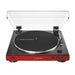 Audio Technica AT-LP60XBT-RD | Table tournante Stéréo - Sans fil - Bluetooth - Entraînement par courroie - Entièrement automatique - Rouge-SONXPLUS Val-des-sources