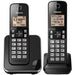 Panasonic KX-TGC382B | Téléphone sans fil - 2 combinés - Noir-Sonxplus 
