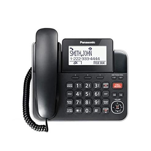 Panasonic KXTGF872B | Combo téléphone sans fil - 1 combiné fixe et 2 combinés sans fil - Répondeur - Noir-SONXPLUS.com